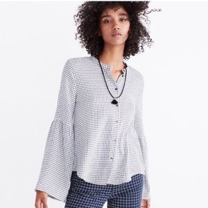 Madewell button up bell sleeve shirt